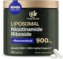 NAD+ Νικοτιναμίδη Ριβοζίδιο με Resveratrol & Quercetin NMN Εναλλακτική – Premium συμπλήρωμα κατά της γήρανσης για την ενέργεια, εστίαση, και κυτταρική υποστήριξη – 80 κάψουλες υψηλής καθαρότητας 900mg