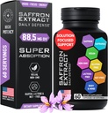 Saffron Supplements - Mood Support, Focus, Energy - Plus Crocin, Crocetin, Kaempferol - Gluten-Free, Non-GMO - 1-a-Day 60 Capsules