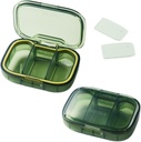 Sukuos 2 Pack 3 Compartments Small Pill Box, Travel Pill Organizer for Purse Pocket, Portable Daily Pill Case for Medicines/Fish Oil/Vitamin/Supplements