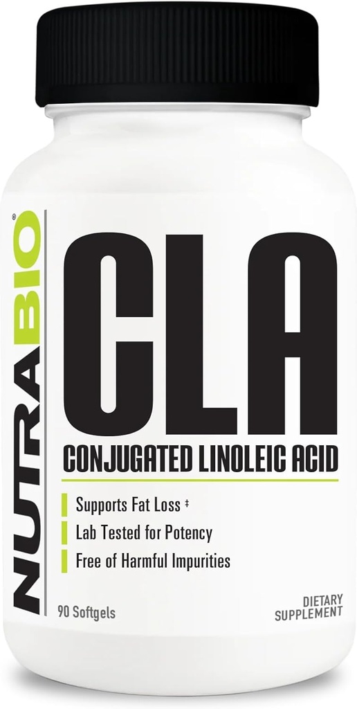 NutraBio CLA Conjugated Linoleic Acid Supplement, 800 mg - 90 Softgels