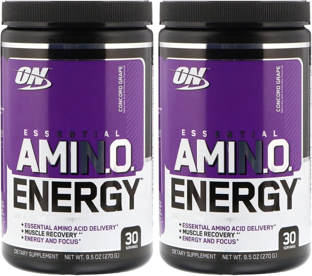 Optimum Beslenme, (2 Pack Essential Amin.O. Energy, Concord Grape, 9.5 oz (270 g)