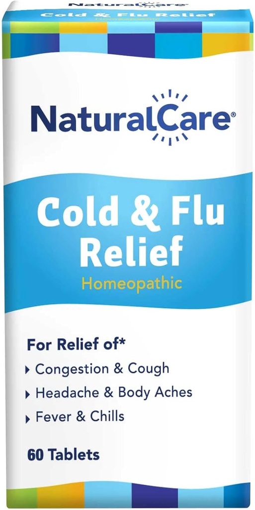 DoğalCare Cold & Flu Relief, Homeopathic Tabletler, 60ct | Congestion, Cough, Headache, Sore Throat, Runny Nose, Body Aches, Fire, Chills