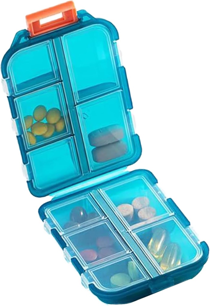 Seyahat Pill Organizer - Seyahat Tıp Örneği Kit - Pocket Daily Eczane Konteyner - Balık Yağı Ek Depolama Için Seyahat İlaçları (Green)