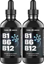 B1 B6 B12 Vitamini Ölçeği - Nerve, Enerji, Beyin Desteği Supplement - Meyveli-Beğen Flavor - Mecobalamin, Thiamine, Pyridoksie (2)
