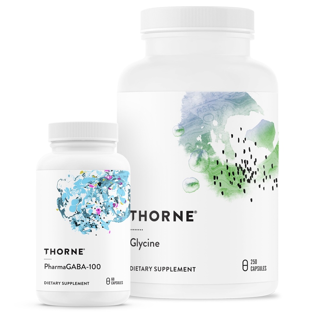 THORNE - Rahat ve Detox Sche - PharmaGABA ve Glycine Combo for Stress Relief & Detoxification - 60 to 125 servis