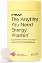 H-PROOF Sustained Energy, Focus & Alertness with Jitter-Free Caffeine, 60 Chewable Energy Supplements (30 Servisler), karma Berry