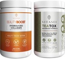 ΒΙΤΑΣΕΙ Wellness Bundle – Hydrolyzed Collagen Peptides Powder & Teatox Detox & Cleanse Υποστήριξη σε σκόνη – Hair, Skin, Nails & Digestion Booster για γυναίκες & άνδρες