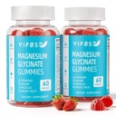 Γλυκινικό μαγνήσιο Glycinate Gummies για ενήλικες & παιδιά 4+, 2 συσκευασία χωρίς ζάχαρη Μαγνήσιο Bisglycinate συμπλήρωμα 400/200mg με L Theanine, Χαμομήλι, Λέμον Balm για την υποστήριξη & ώρα ύπνου 120 Gummies