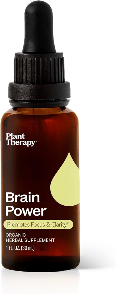 Plant Therapy Organic Brain Power Tincture 30 mL (1 oz) Beyin Focus & Clarity'yi destekliyor, Zihinsel Uyarıcılığa ve Hafızaya Yardımcı oluyor, Beyin Boost Supplement Packed with Faydaları
