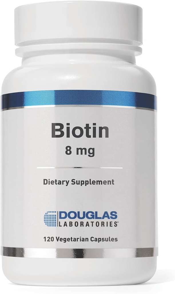 Douglas Laboratories Biotin 8 mg | Vitamin B7 Enzyme Production ve Nerve Function | 120 Capsules
