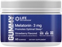 Life Extension Gummy ScienceTM Melatonin (Strawberry), 3 mg, Optimal Uyku Desteği, Sağlıklı siren Rhythm, Hücre Savunması, Gluten-Free, Non-GMO, Vegetarian, 60 Gummies