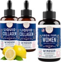 GDSOR BOTANICALS Sıvı Kolajn 2Pack ve Kadınlar için Sıvı Demir
