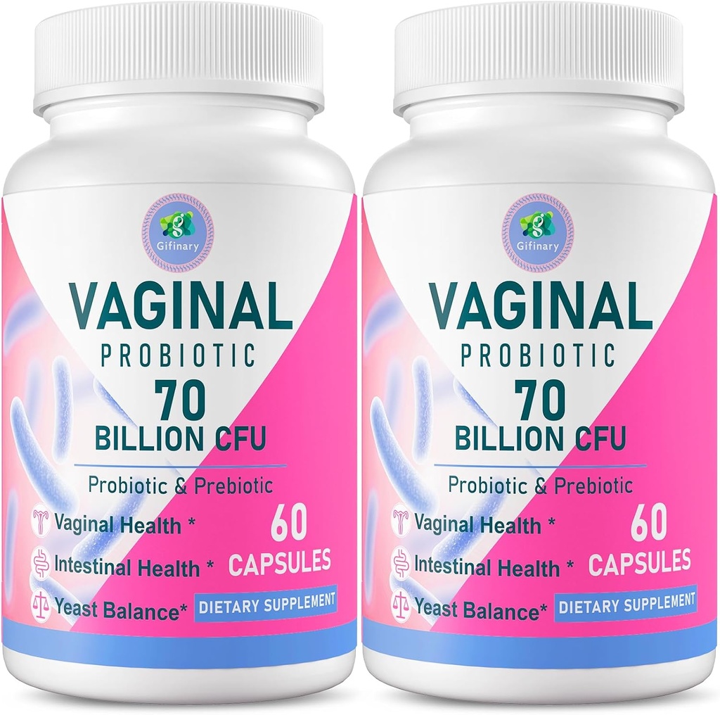 Vaginal Probiyotiks, 70 Milyar CFU 13 Strains Probiyotiks for Women, with Prebiyotik & D-Mannose, Womens Probiyotik for Vaginal Health, Urinary, PH Balance, Immune & Digestive, 120 Capsules