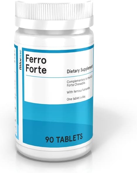 FitForMe Bariatric Multivitamins Iron Supplement After Gastrik Bypass - Bir Gün Ferro Forte Tablet - 90 Gün Demirci Demir (İron Rete Chewable)