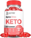 Justified Laboratories Keto Bites Keto ACV Gummies Advanced Formula 1000MG Keto Bites Keto Gummies Apple Cider Vinegar Formulated with Pomegranate Beet Juice B12 Vegan Non GMO 60 Gummys