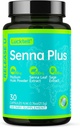 Luck Tell Senna Plus 15Day Cleanse - American Gut Cleanse Detox for Women & Men with Senna, Cascara Sagrada, Psyllium Husk & MCT Oil, Nature Colon Cleanse with Probiyotiks, Made in USA,30 Capsules