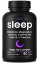 NutraChamps 10in-1 Natural Sleep Aids for Yetişkinler - Melatonin, Lemon Balm 1000 mg, Chamomile 400 mg, Valerian Root 600 mg, L Theanine, L Tryptophan, GABA Magnezyum