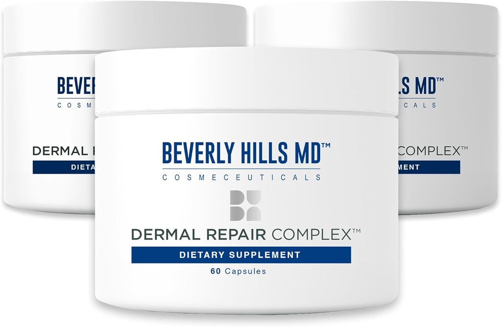 Beverly Hills MD Dermal Anti-Aging Supplement - Hyaluronic Asit, Collagen, Smooth, Plantp Skin (3)