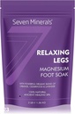 Seven Minerals Relaxing Legs Magnezyums Chloride Flakes 3lb – Absorbs Ep Than Epsom Salt - Benzersiz Ayak Soak Formula - Tired Legs ve Leg Cramps - Orange, Cedarwood & Lavender