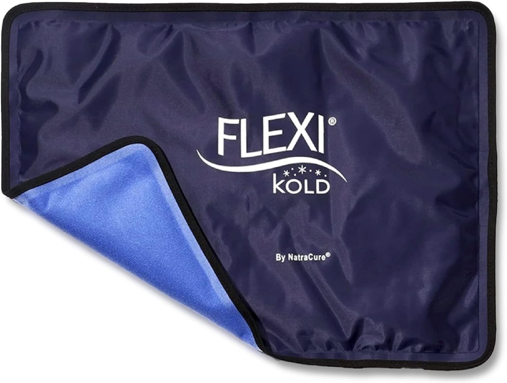 FlexiKold Reusable Gel Büyük Buz Paketi ile Raflar – Cold Compress Gel Cold Pack for Injuries – FlexiKold Reusable Gel Büyük Buz Paketi, Kas Ağrısı - Standartlar - Soğuk Kollar - Geri Döndürmeler için FlexiKold Reusable Gel, Omuzlar, Ayaklar, Dizler, Sciatica, Kas Ağrı - Standart