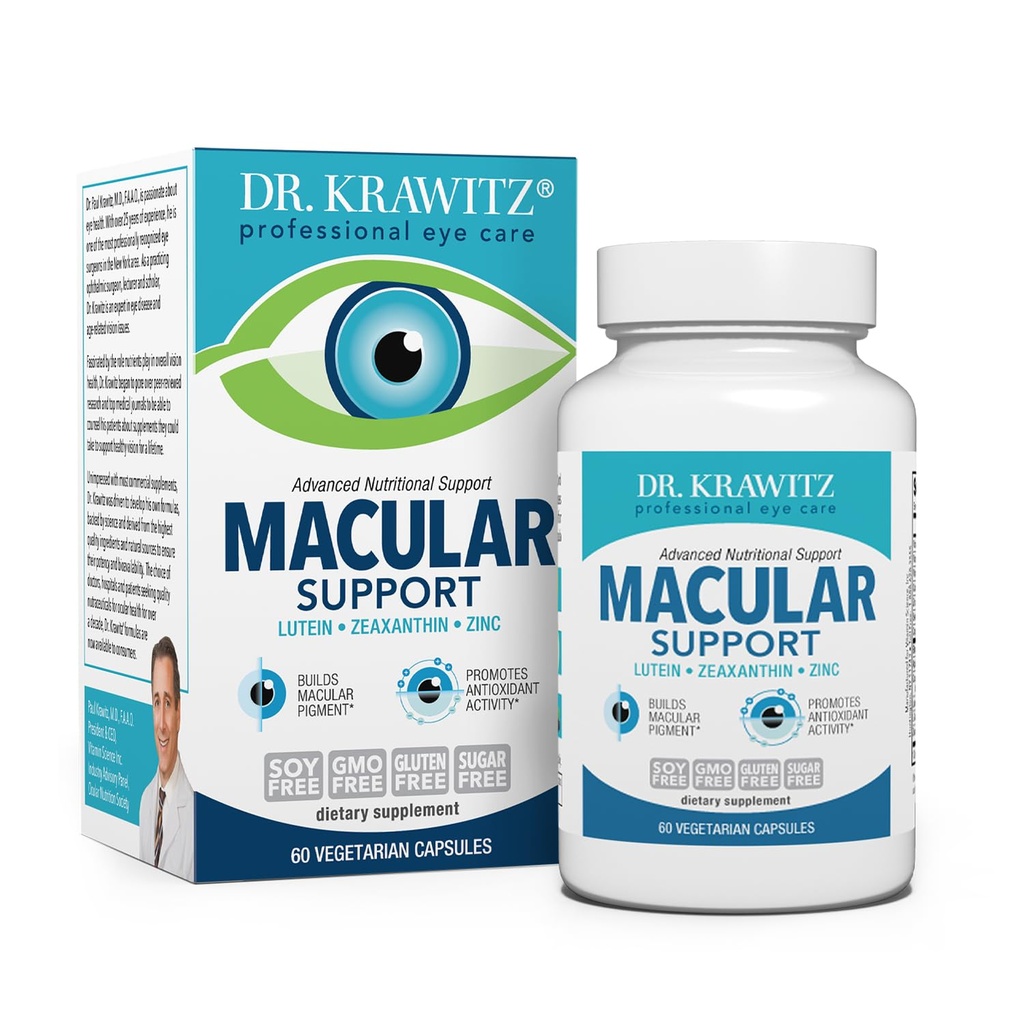 Lutein ile Macular Destek, Zeaxanthin çinko (60 Vegetarian Capsules)