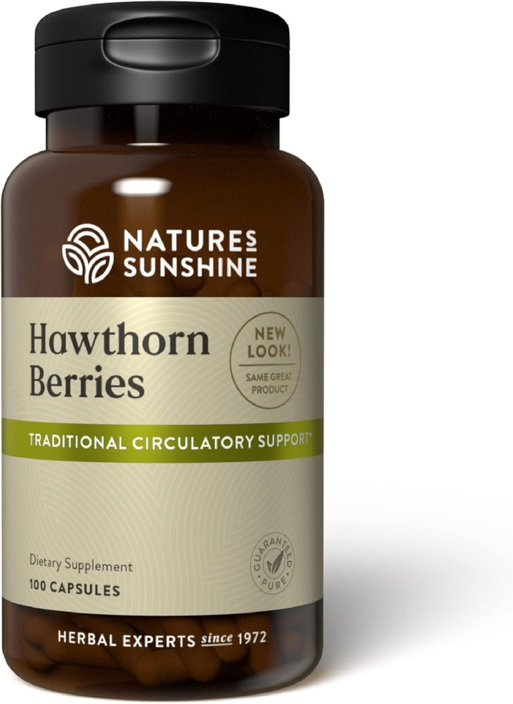 Nature's Sunshine Hawthornges, 100 Capsules | Kalp Kas Fonksiyonlarını Geliştirin ve Circulatory Sistem Desteği sağlayın