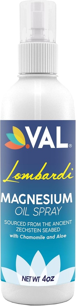 VAL Magnezyum Petrol Kombine 4 oz – Cham Zechstein ile Chamomile & Aloe – Uyku Yardımı, Kas Yardımı, Itchy Skin Soother – Fast Absorbing, Non-Greasy – USA Made