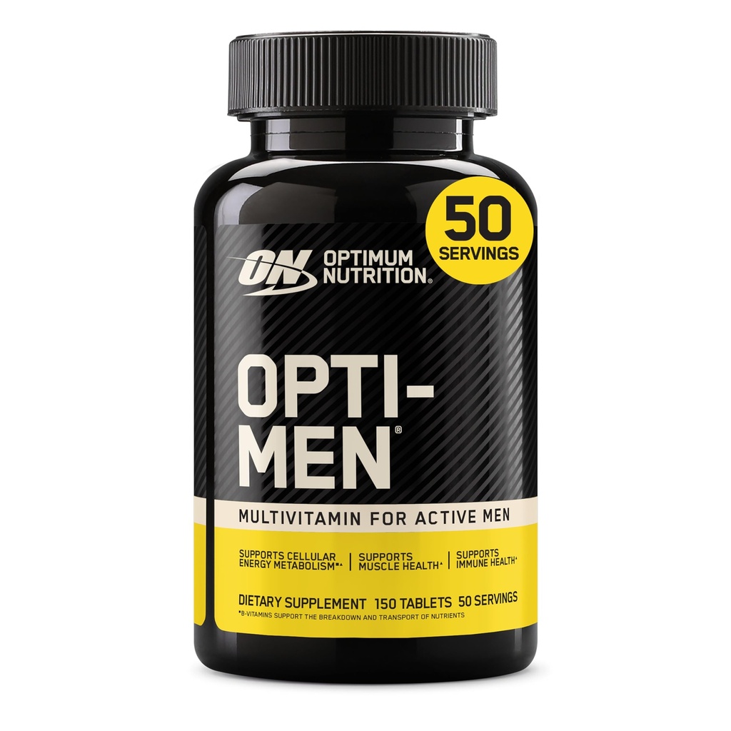 Optimum Διατροφή Opti-Men, βιταμίνη C, ψευδάργυρος και βιταμίνη D, E, B12 για ανοσοποιητική υποστήριξη Mens ημερήσιο συμπλήρωμα πολυβιταμίνης, 150 Count (Packaging May Vary)