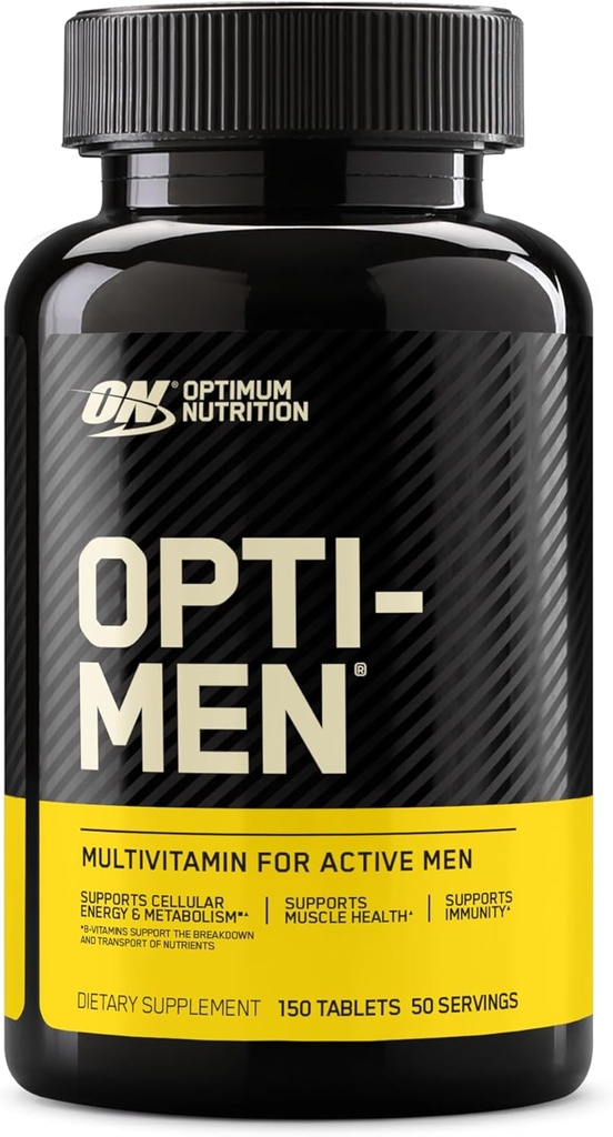 Optimum Διατροφή Opti-Men, βιταμίνη C, ψευδάργυρος και βιταμίνη D, E, B12 για ανοσοποιητική υποστήριξη Mens ημερήσιο συμπλήρωμα πολυβιταμίνης, 150 Count (Packaging May Vary)