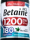 FITO MEDIC'S Lab | Betaine hcl | Betaine. |180 Capsules | 1200 mg |Betaine | Betaine Supplement Supplement.
