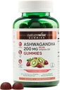 NatureWise Ashwagandha Gummies - Φράουλα Kiwi - KSM-66 με Βιταμίνη D3 - Χαλαρωτική Υποστήριξη Mood - Χορτοφαγικά - Μη ΓΤΟ, Ζελατίνη και Χωρίς Γλουτένη - 90 Count[45-Day Supply]