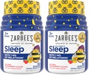 Zarbee's Children's Sleep Gummies with Melatonin, Non-Habit Cover Children's Sleep Gummies Work with Natural Sleep Cycles to Discover Peaceful Sleep, Drug-Free, Natural Strawberry, 60 ct (Pack of 2)