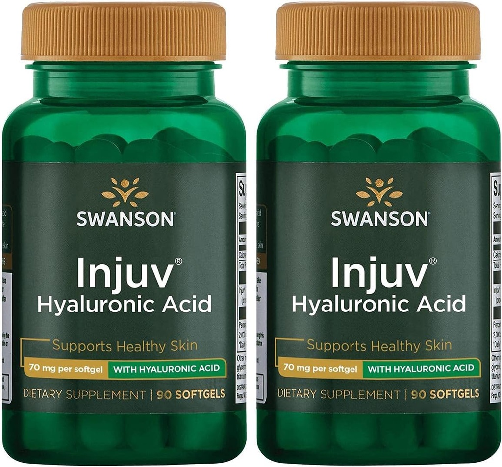 Swanson Injuv - Doğal Cilt Moisture Retention - (90 Softgels, 140 mg Her) 2 Pack
