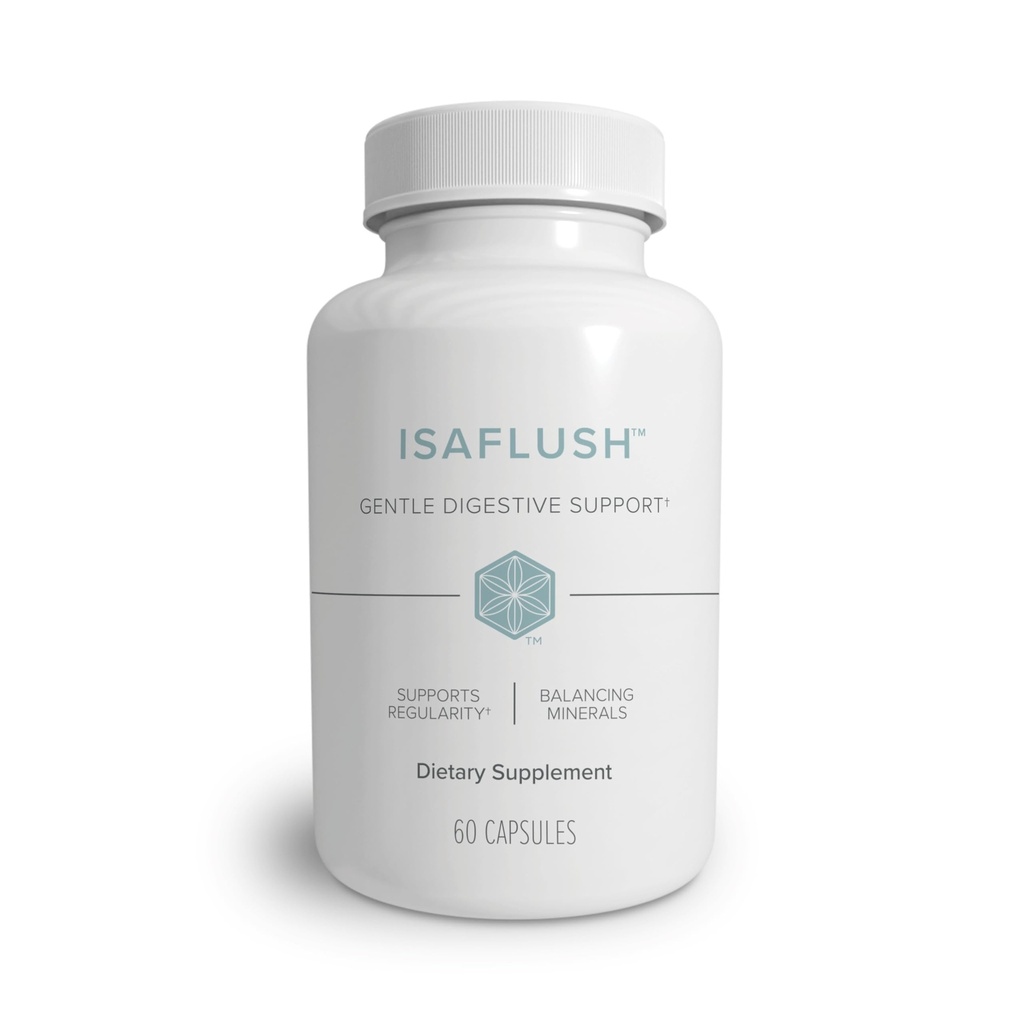 Isagenix IsaFlush - Objektif destek Dengeli Minerallerle Encourating Regularity - No Harsh Laxatives - 60 Capsules
