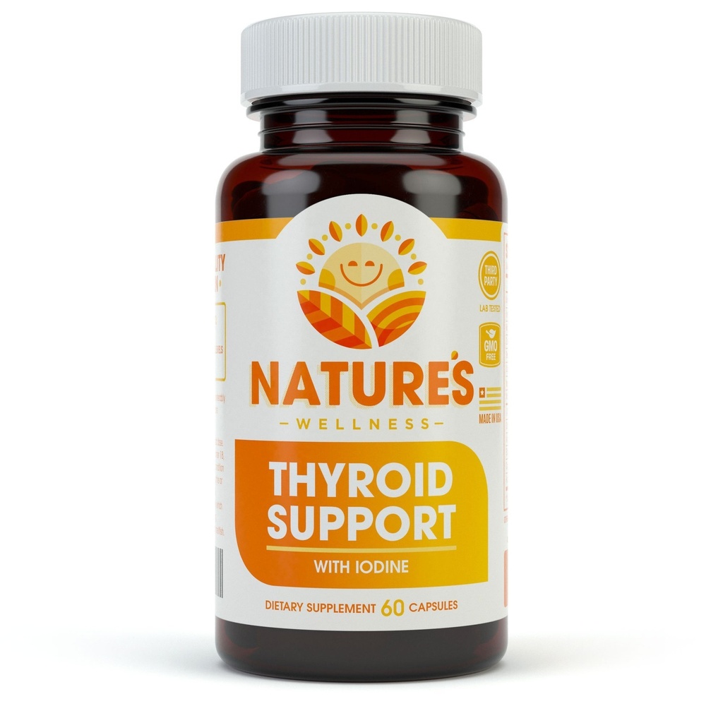 Tiroid Destek Kompleksi Iodine For Energy Levels, Kilo Kaybı, Metabolism, Fatigue & Brain Function - Natural Health Supplement Formula: L-Tyrosine, Selenium, Kelp, Bladderwrack, Ashwagandha, vs.