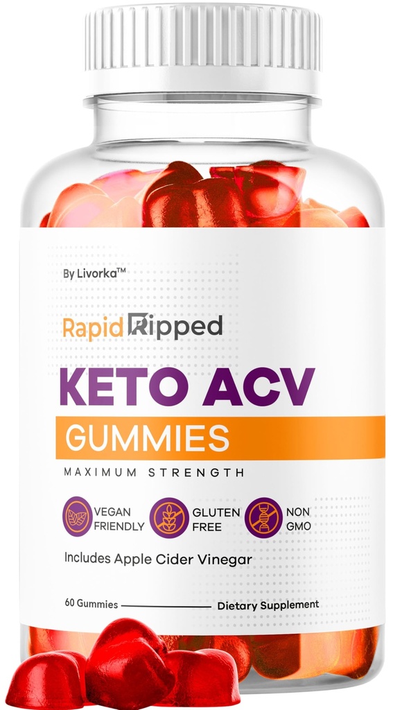 Rapid Ripped Keto ACV Gummies Weight Loss Support, Rapidripped Keto Plus Apple Cider Vinegar Gummy Advanced Formula 1050MG, All Natural Gomitas Reviews, 60 Gummies for 1 Month