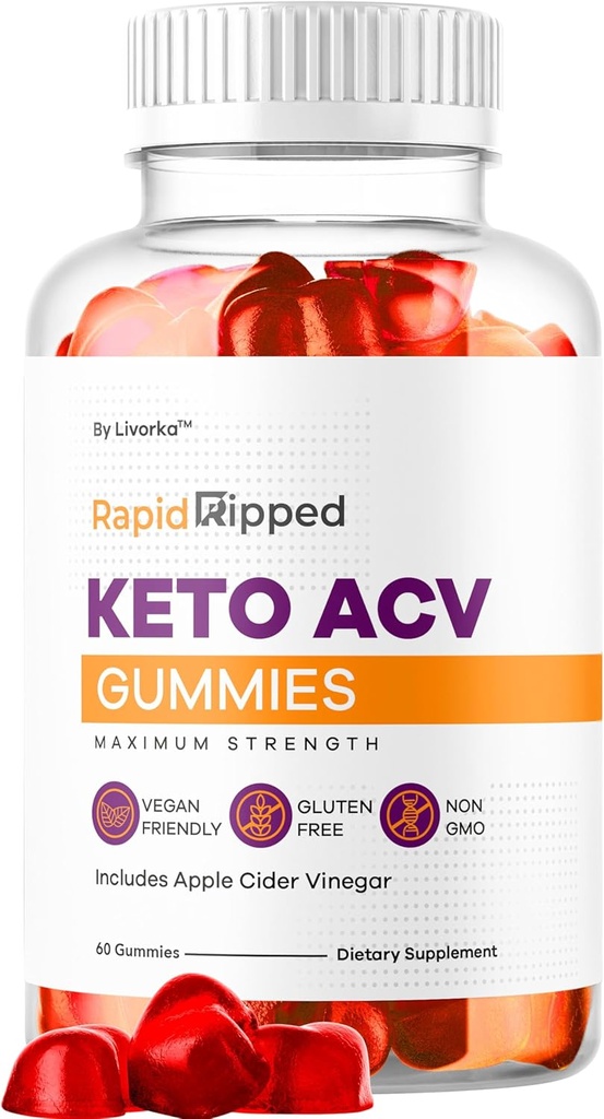 Rapid Rippped Keto ACV Gummies Υποστήριξη απώλειας βάρους, Rapidripped Keto Plus Μήλο μηλίτη ξύδι Gummy Advanced Formula 1050MG, Όλες οι φυσικές Gomitas Κριτικές, 60 Gummies για 1 μήνα