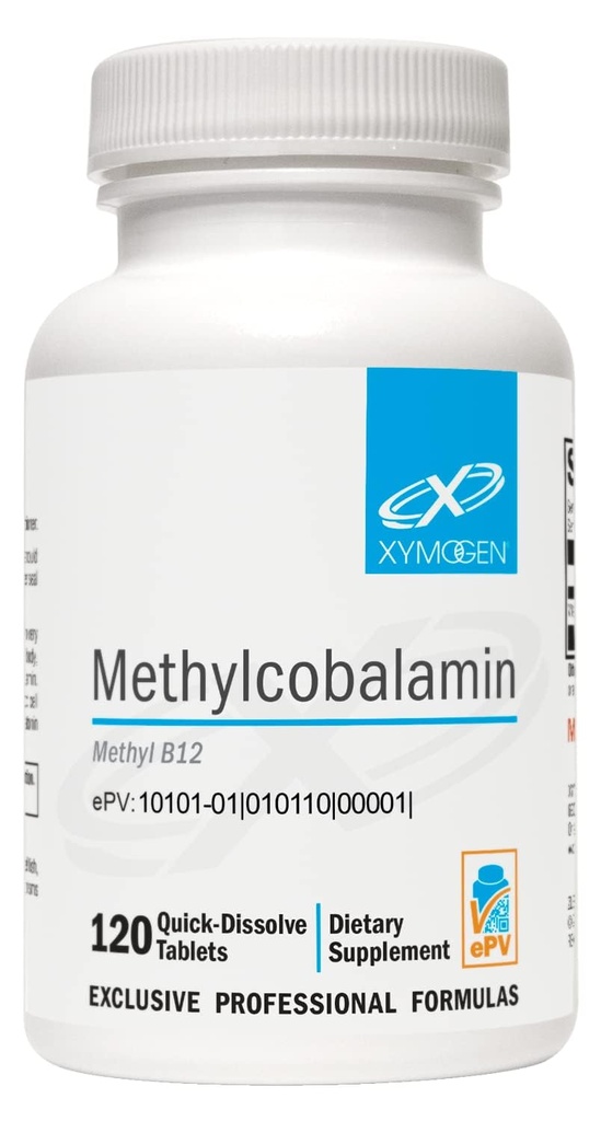 XYMOGEN Mesela 5.000 mcg - Vitamin B12 Supplement in Small, Keyif-Tasting Tabletleri - Sağlıklı Metilasyon, Nörolojik Sağlık, Sağlıklı Immune Sistemi (120 Tablet)