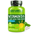 NATLO Vitamin D - 2500 IU - Plant Based from Lichen - Natural D3 Supplement for Immune System, Bone Support, Joint Health - Vegan - Non-GMO - Gluten Free - 120 Capsules