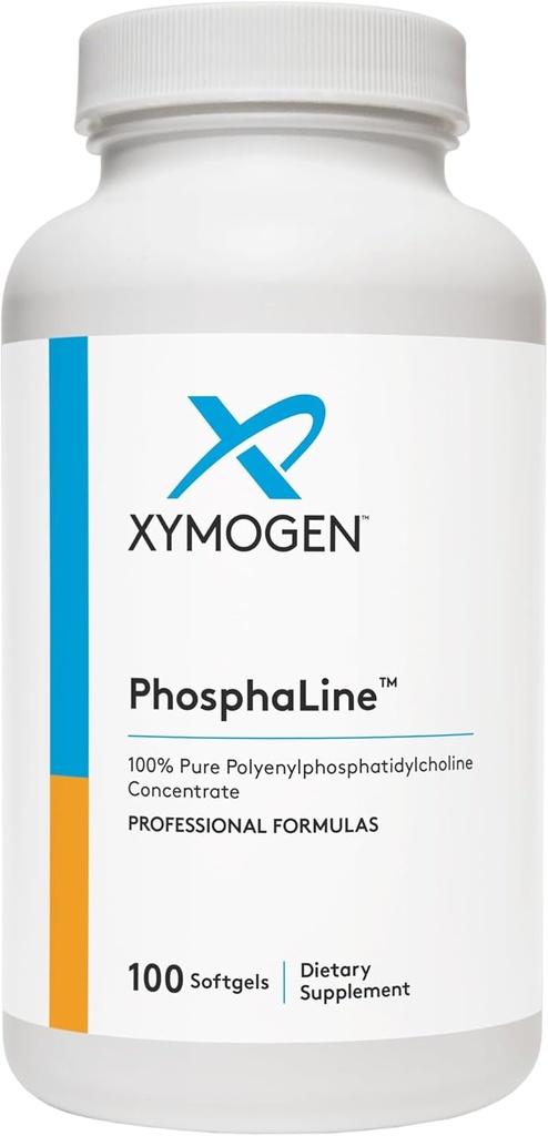 XYMOGEN PhosphaLine - Polyenylphosphatidylcholine Phosphatidyl Choline - Support Liver Health, Hücre Akışkanlığı, Cardiovascular Health (100 Softgels)