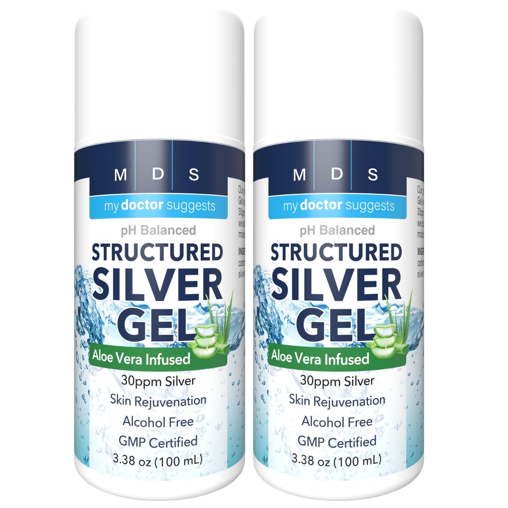 Silver Colloidal Gel, Aloe Vera, 3.38 oz (Pack of 2)