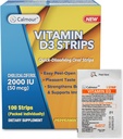 D3 Strips 100 Pack / 2000 IU Oral Dissolvable D3 Vitamin Strips | Peppermint Flavor Melts on Your Tongue in 30 Seconds | Boost Immunity & improve mental Focus with Vitamin D3 2000