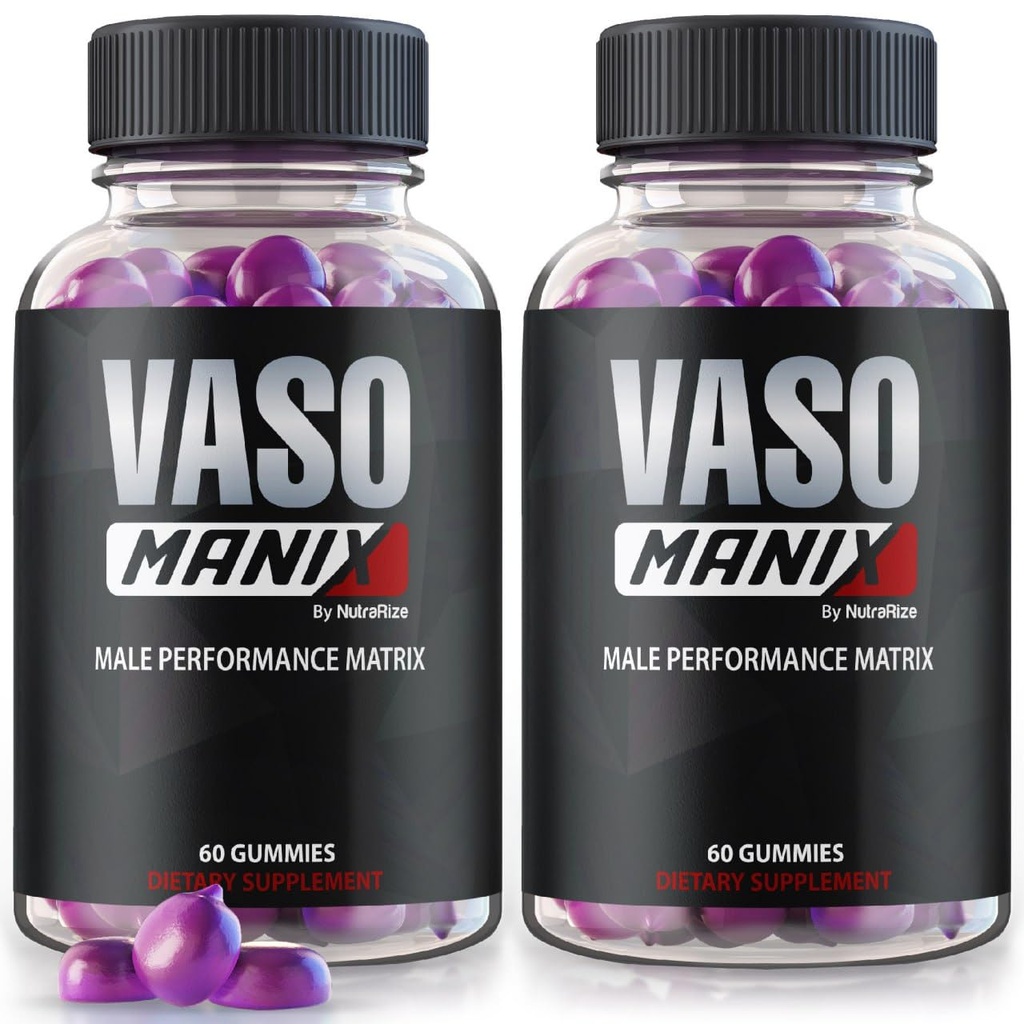 (2 Pack) VasoManix Gummies, Vaso Manix Classic Erkek Supplement, Erkekler için Tüm Doğal Formula, Premium Gummy Performans, Güven ve Genel Sağlık, Resmi İncelemeler (120 Gummies)