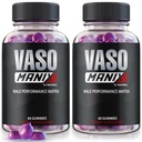 (2 Pack) VasoManix Gummies, Vaso Manix Classic Erkek Supplement, Erkekler için Tüm Doğal Formula, Premium Gummy Performans, Güven ve Genel Sağlık, Resmi İncelemeler (120 Gummies)
