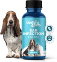 Köpekler ve Kediler için Kulak Enfeksiyon Tedavisi, Doğal Kulak Mitleri Kediler ve Köpekler Soothes Itchy Ears, Swelling, Otitis, Pain & Inflammation, 400 Easy to Give Tiny Pills