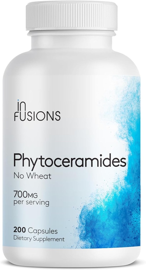 Phytoceramides 200 Capsules Skin Repair Rejuvenation Anti-Aging Support Plant-derived Ceramides 700mg Gluten Free Non-GMO