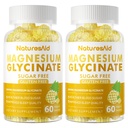 Magnezyum Glycinate Gummies 1000 mg - Sugar Free Magnezyum Pids Supplement with Vitamin D, B6, CoQ10 for Calm Mood & Sleep Support - 120 Pineapple Gummies -2 Pack