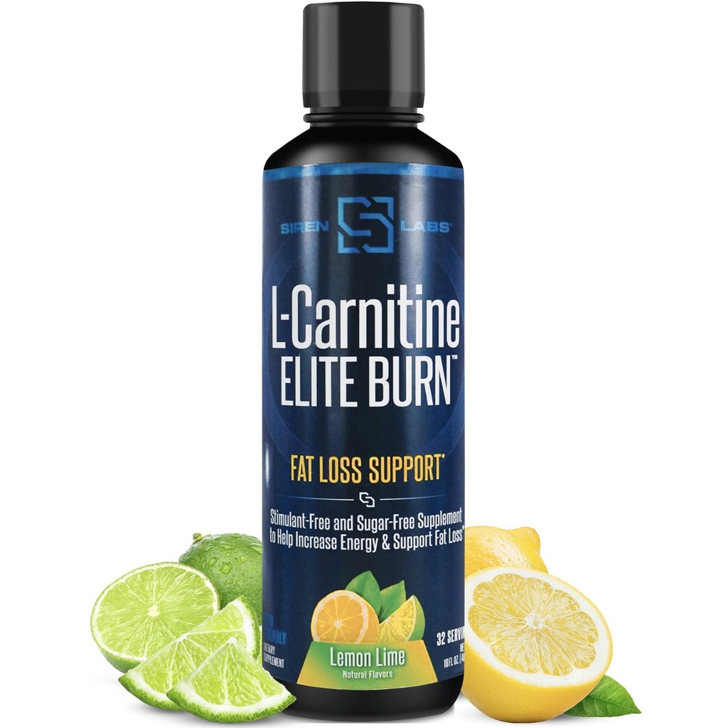 L-Carnitine Elite Burn Liquid Keto Fat Burner ve Metabolism Activator - Fat Kayıp Desteği Keto Friendly Kilo Kayıp Enerji-Stimulant Ücretsiz - Limon Lime 3000 mg (32 Hizmet)