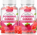 softbear P properties Citrate 1000 mg Gummies - Yüksek Abhidrasyonlar Kas Destek ve Elektrolyte Balance için - Kadın ve Yetişkinler için Potasyum Tamam, Vegan, Raspberry Flavor (120 Count)
