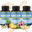 Organik Cadane 3 Packs 60 Capsules Quercetin Extract Capsules - Destek Immune System - Elderberry, Bromelain, Ginger, Echinacea & More - 3 Ay Supply
